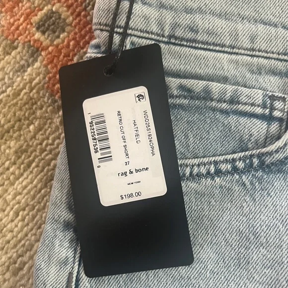 Rag and bone retro cut off short Light Blue Denim Shorts - Picture 2 of 6